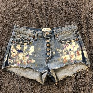 Free People Painted Shorts